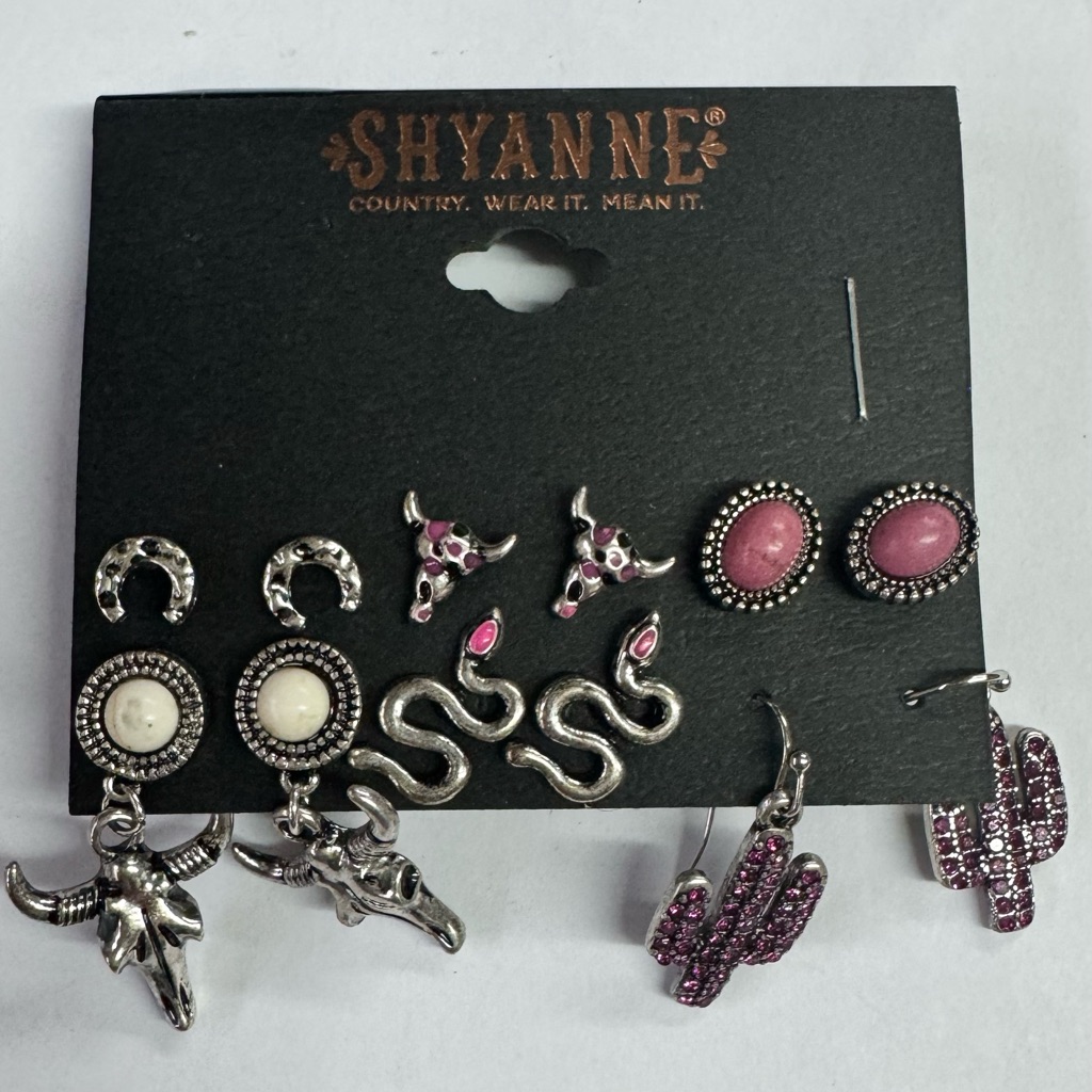 Shyanne Silver And Pink Delicate Earrings Collection